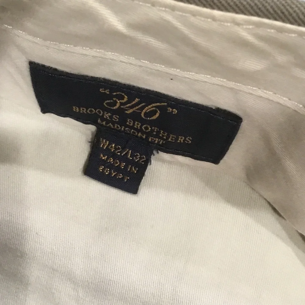 Brooks Brothers Light Olive Green Dress Pants - Classic Front Crease - Picture 2 of 4